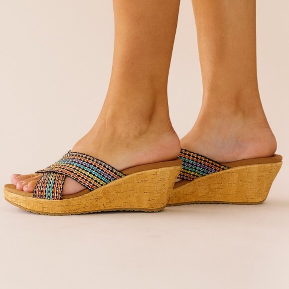 Skechers Women's Cali Beverlee Delighted Wedge Sandals size US 6 - Picture 1 of 9